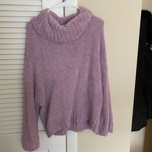Express Pink Fuzzy Sweater